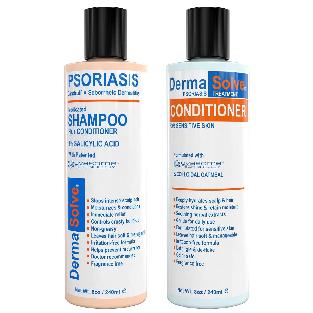 Dermasolve Medicated Scalp Shampoo & Conditioner for Psoriasis & Dandruff
