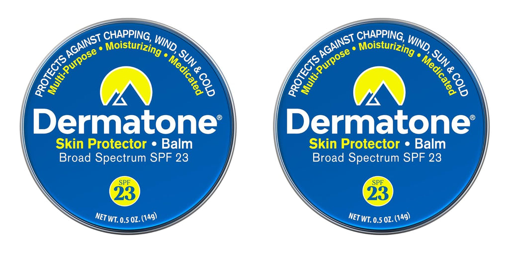 Dermatone Skin Protector Balm 2-Pack | SPF23 Lip & Face Shield | Classic Tin