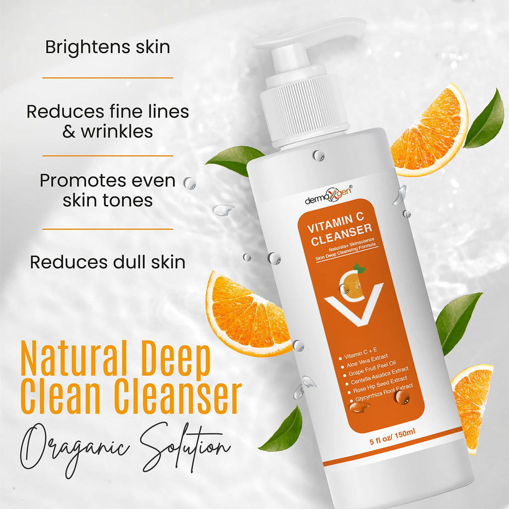 DERMAXGEN Vitamin C Complete Facial Care Kit – Brightening, Hydration & Anti-Aging
