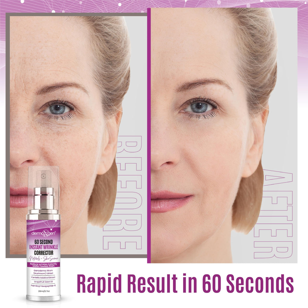 DERMAXGEN Instant Face Lift & Wrinkle Remover – Plant-Based Peptide Spray for Firm, Radiant Skin (0.7 fl oz / 20 ml)