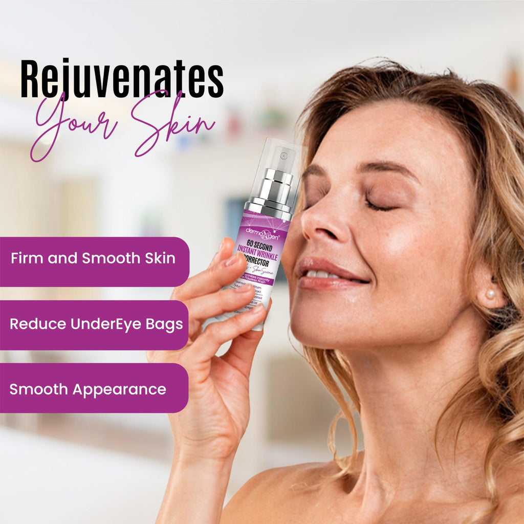 DERMAXGEN Instant Face Lift & Wrinkle Remover – Plant-Based Peptide Spray for Firm, Radiant Skin (0.7 fl oz / 20 ml)