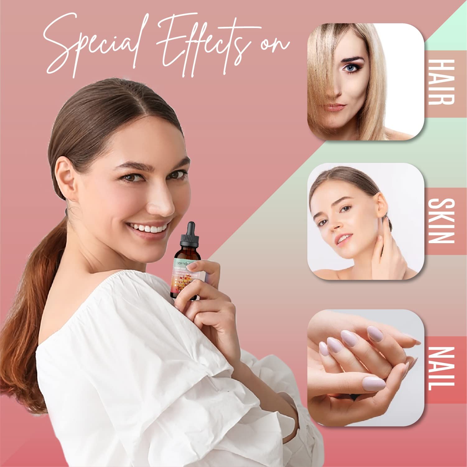 DERMAXGEN Rosehip Seed Oil 4 Fl Oz – Organic Cold-Pressed Anti-Aging Moisturizer