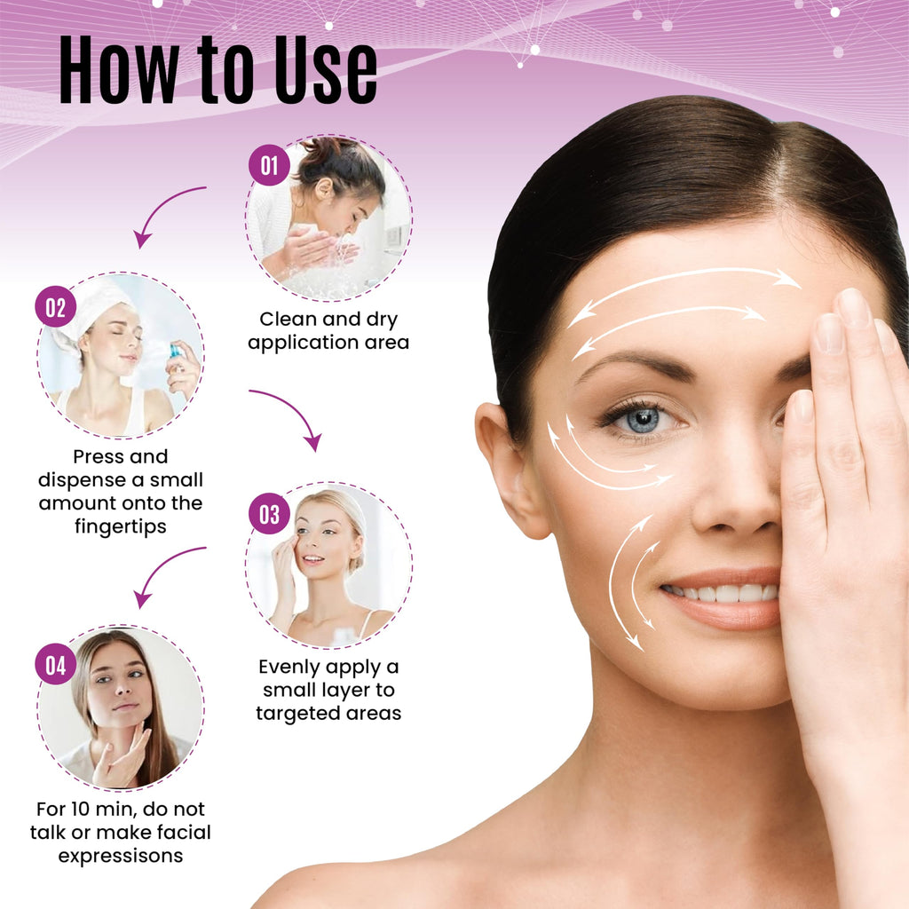 DERMAXGEN Instant Face Lift & Wrinkle Remover – Plant-Based Peptide Spray for Firm, Radiant Skin (0.7 fl oz / 20 ml)