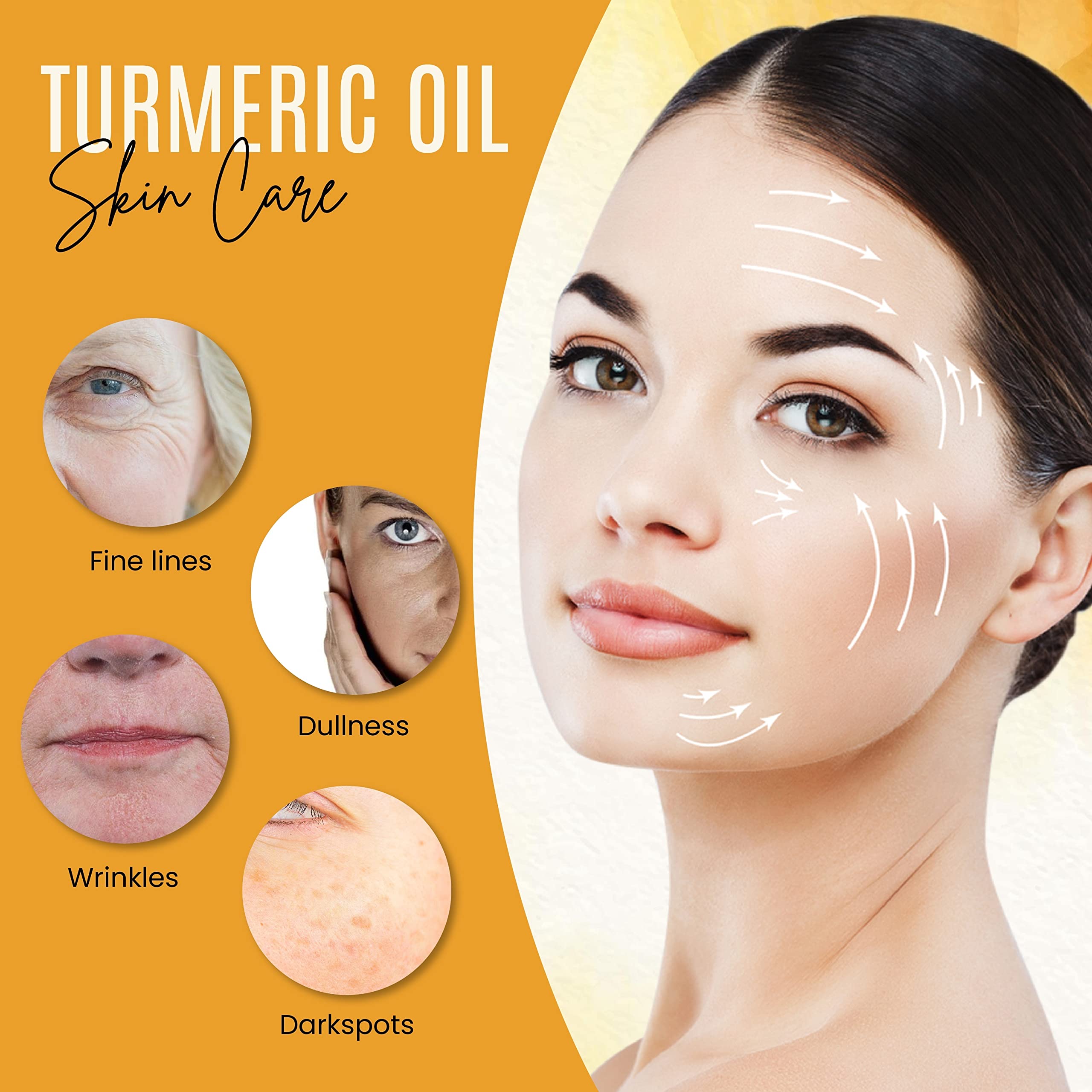 DERMAXGEN Organic Turmeric Oil for Skin Lightening | Hydrating Anti-Aging Face Oil (4 FL OZ)
