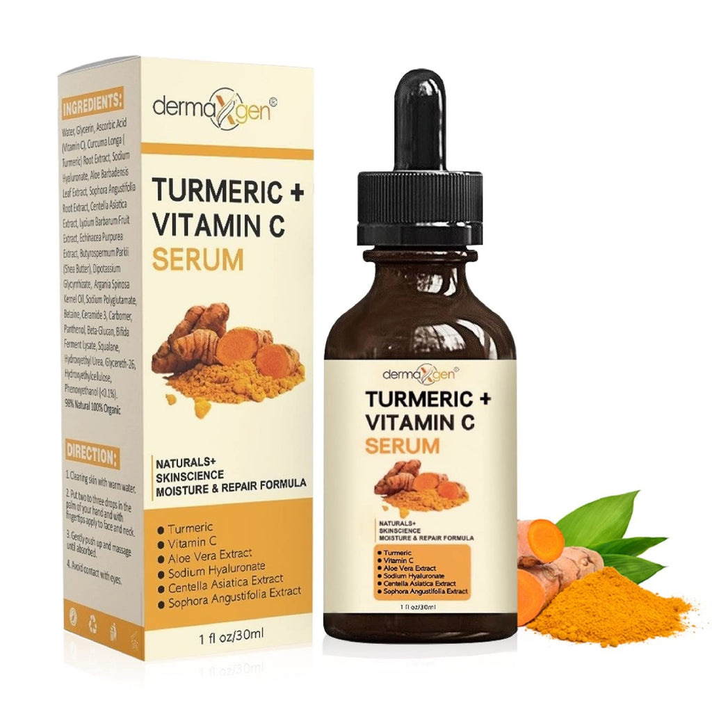 DERMAXGEN Turmeric + Vitamin C Serum – Pure Organic Anti-Aging for All Skin Types