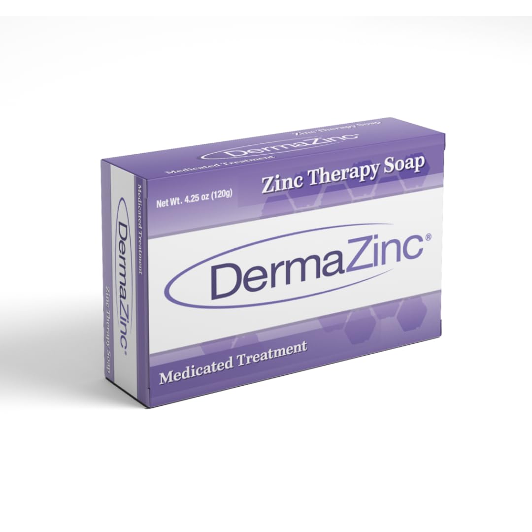 DermaZinc Therapy Soap – Zinc Soap for Skin Conditions (Pack of 3)