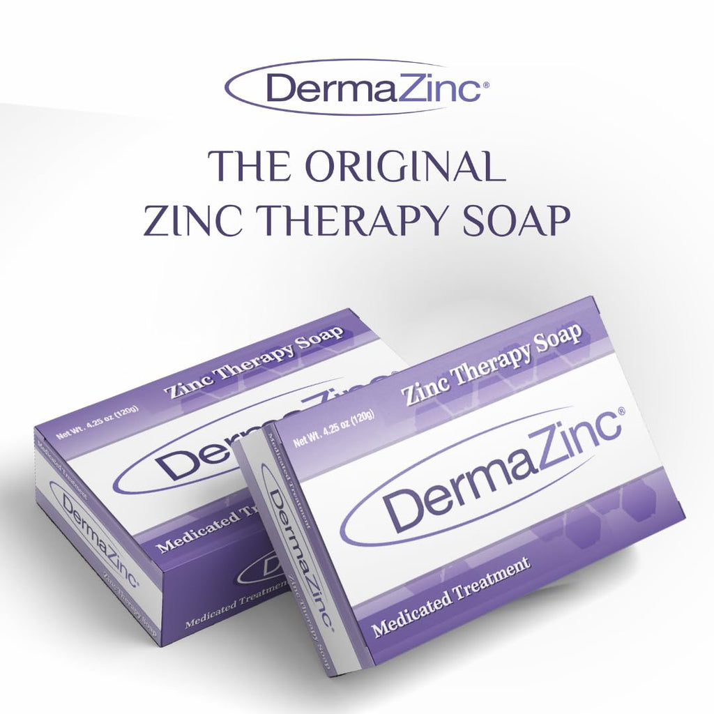DermaZinc Therapy Soap – Zinc Soap for Skin Conditions (Pack of 3)