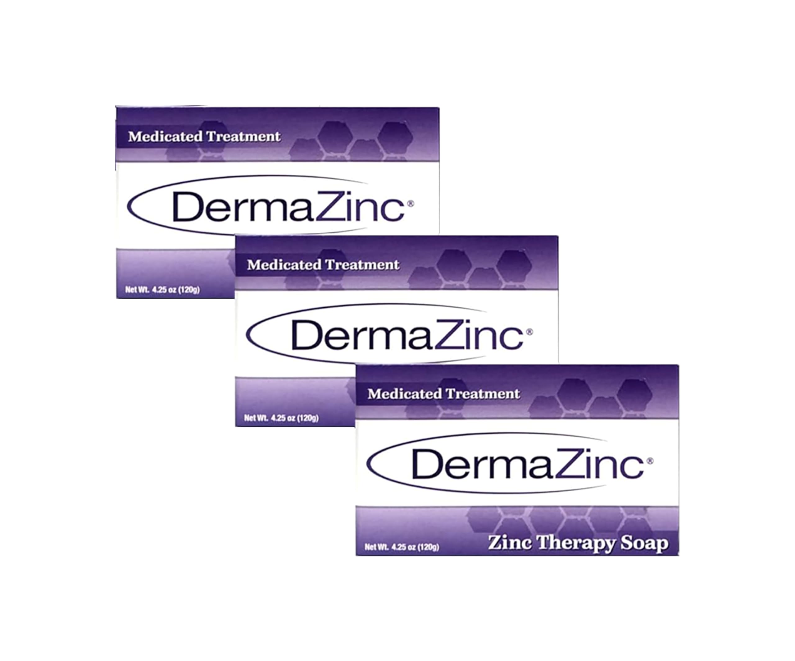 DermaZinc Therapy Soap – Zinc Soap for Skin Conditions (Pack of 3)
