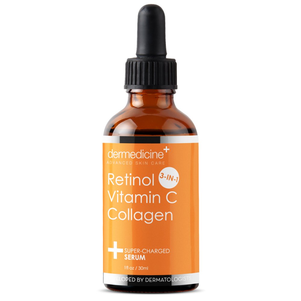 Dermedicine Retinol Vitamin C Collagen Serum – Anti-Aging Face Serum | 1 fl oz