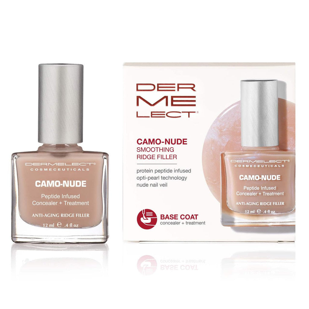 Dermelect Camo-Nude Concealer + Treatment — Ridge-Filler Base Coat with Keratin Peptides & Biotin