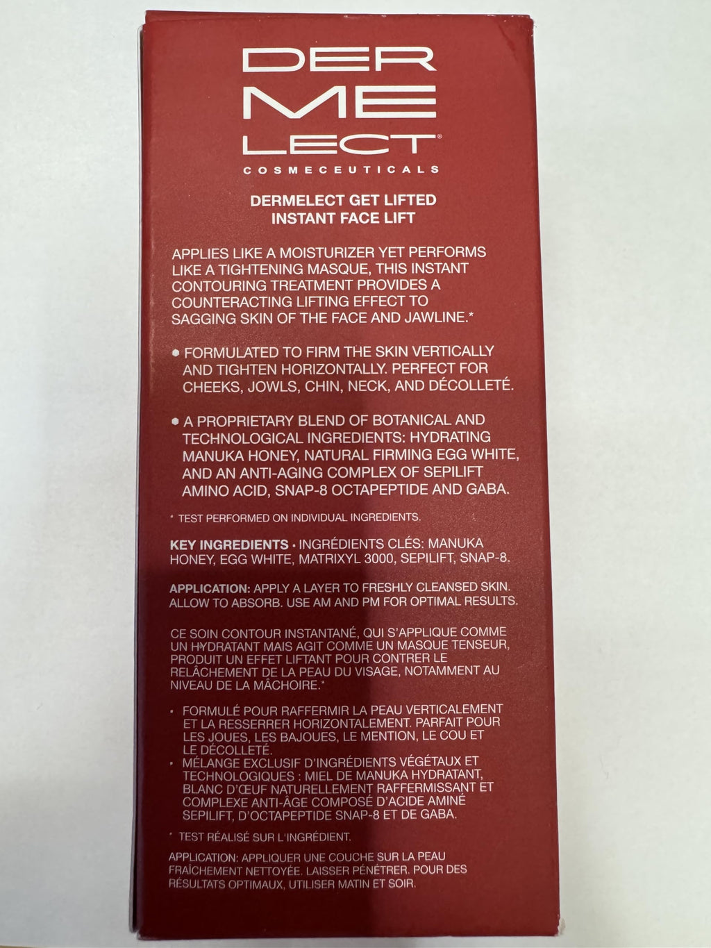 Dermelect Get Lifted Instant Face Lift Cream for Face & Neck – Hydrating Firming