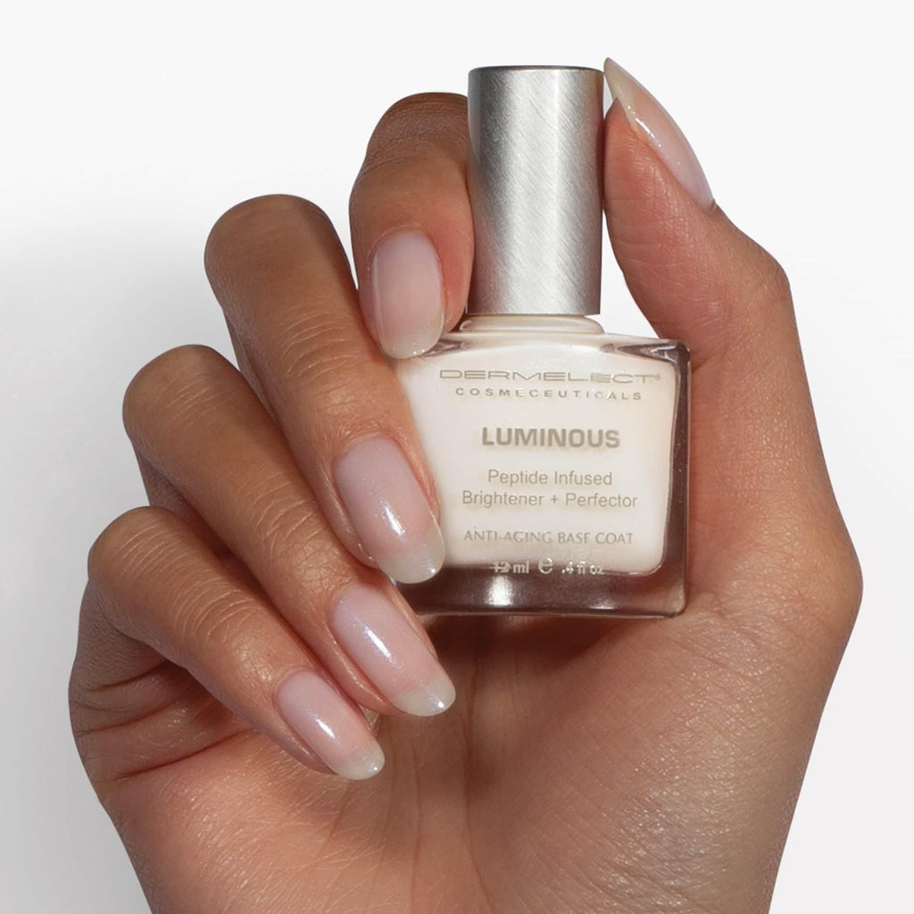 Dermelect Luminous Nail Brightening Treatment – Dual Action Nail Care & Base Coat, 0.4 oz