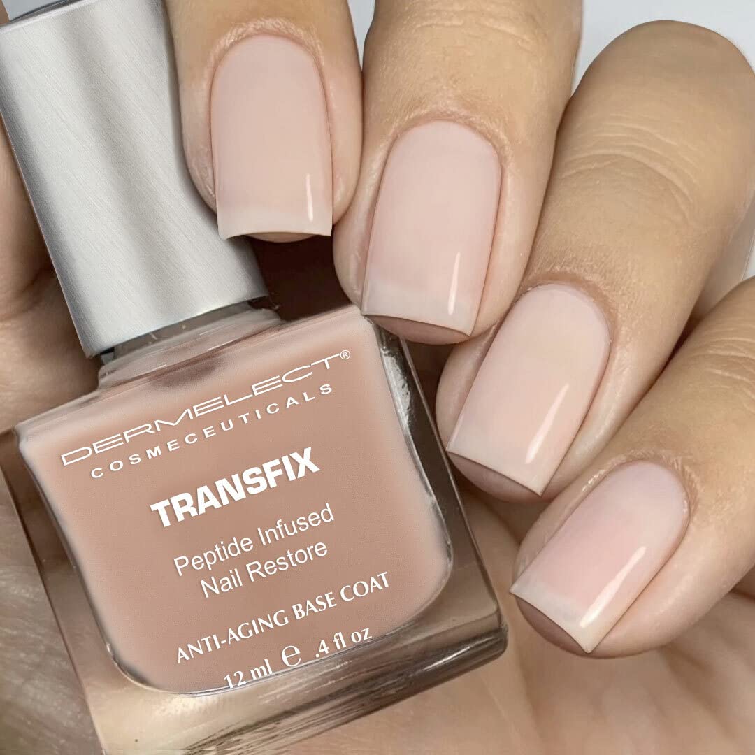 Dermelect Transfix Nail Restore Base Coat – Strengthening, Nourishing, Concealing Treatment