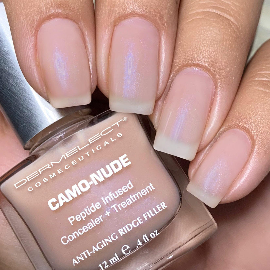 Dermelect Camo-Nude Concealer + Treatment — Ridge-Filler Base Coat with Keratin Peptides & Biotin