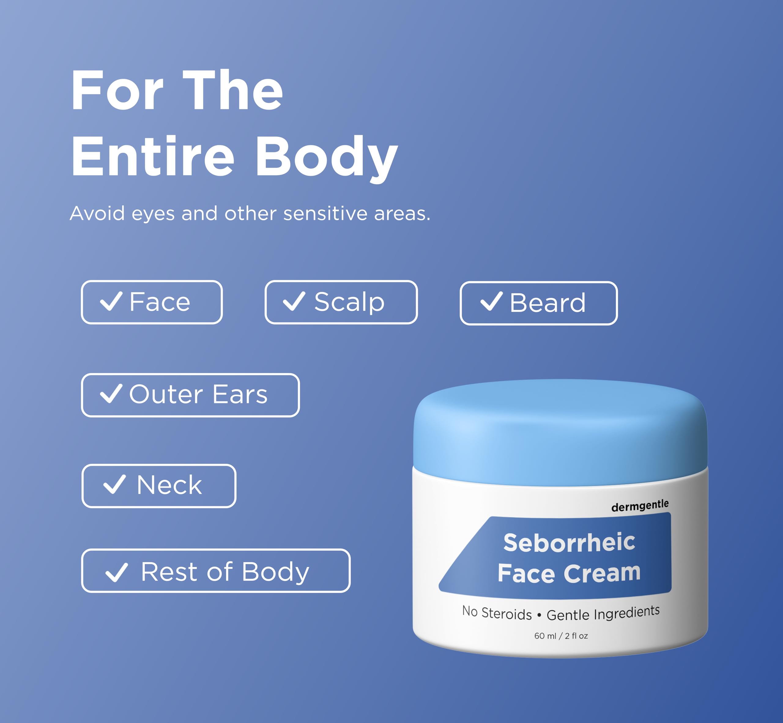 Dermgentle Face Cream & Cleanser Kit for Sensitive Skin | Gentle Hydration & Barrier Support