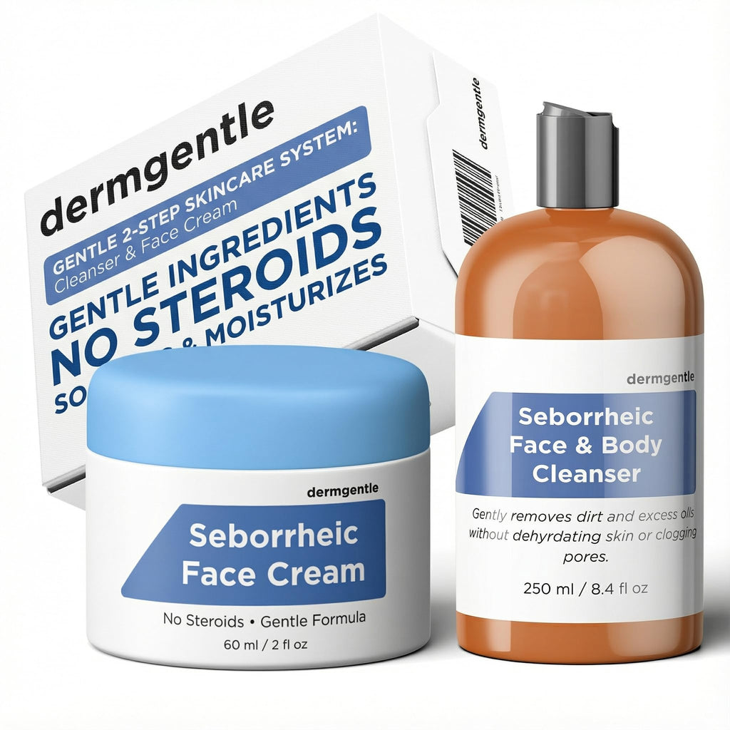 Dermgentle Face Cream & Cleanser Kit for Sensitive Skin | Gentle Hydration & Barrier Support