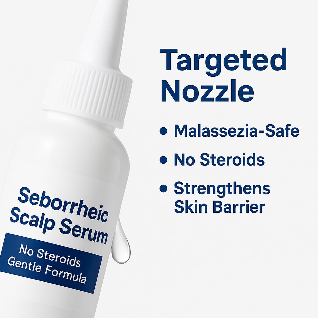 Dermgentle Seborrheic Scalp Serum 8X Fast Acting – Soothing Relief for Scalp, Face, Chest & Body