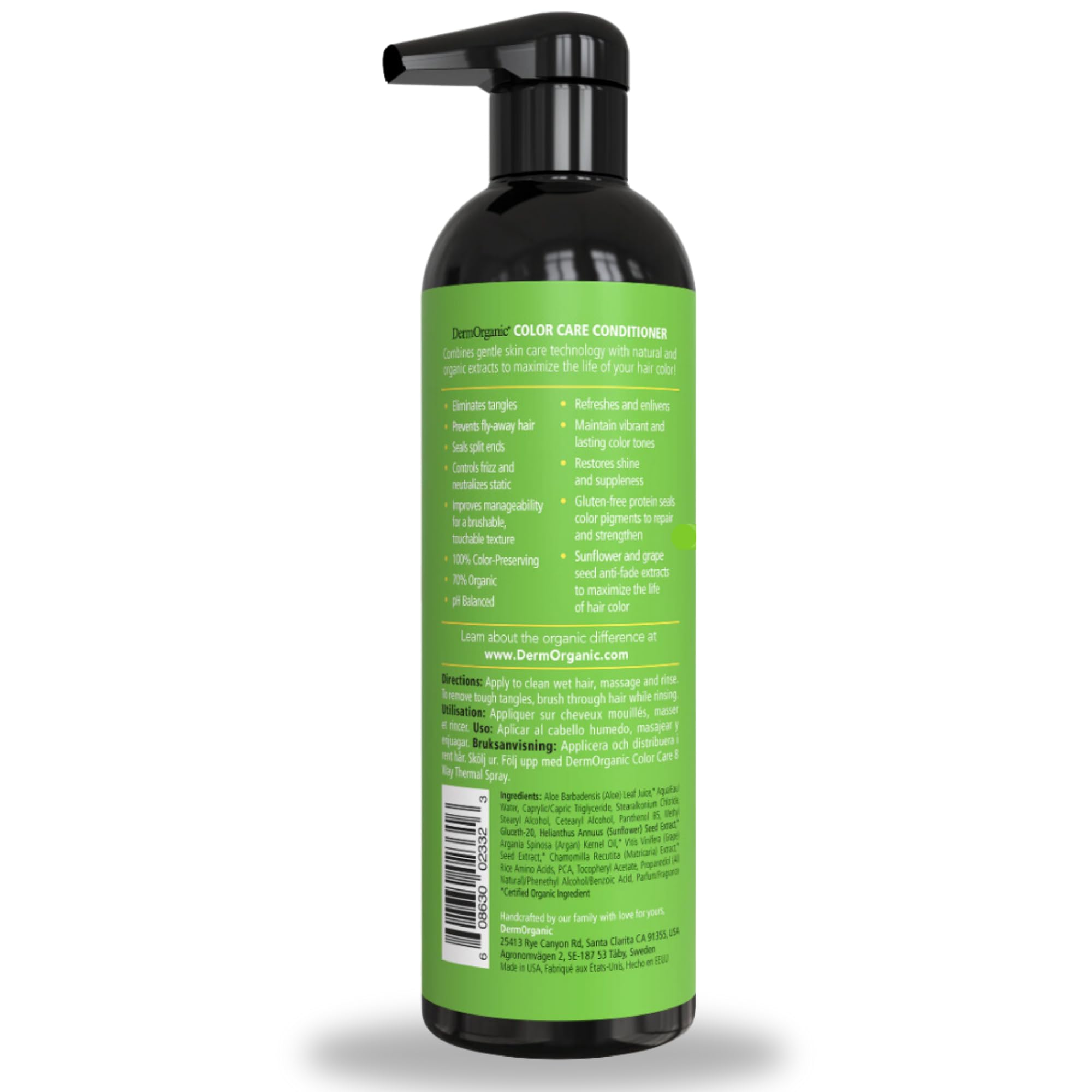 DermOrganic Color Care Conditioner – Detangles & Preserves Color (17 fl oz)