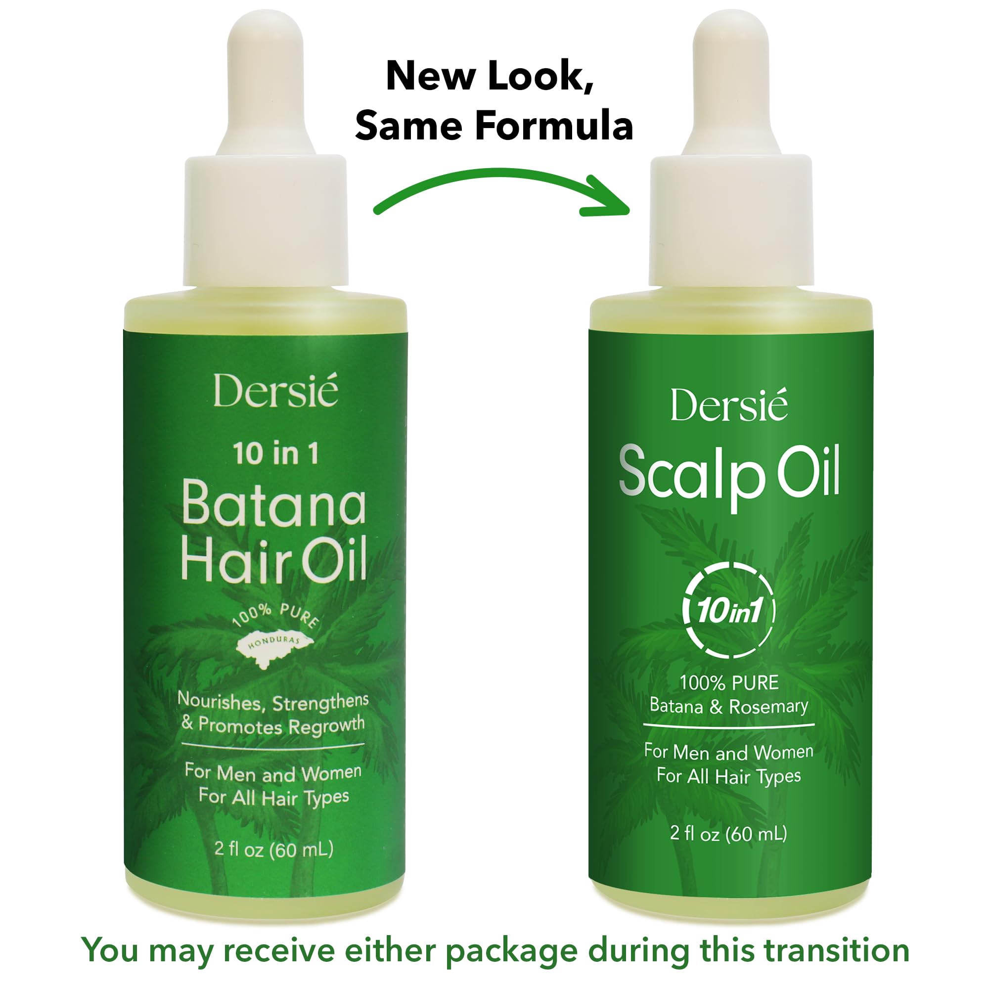 Dersie Scalp Oil for Hair Loss & Thinning Hair – Batana, Rosemary & Tea Tree (60mL)