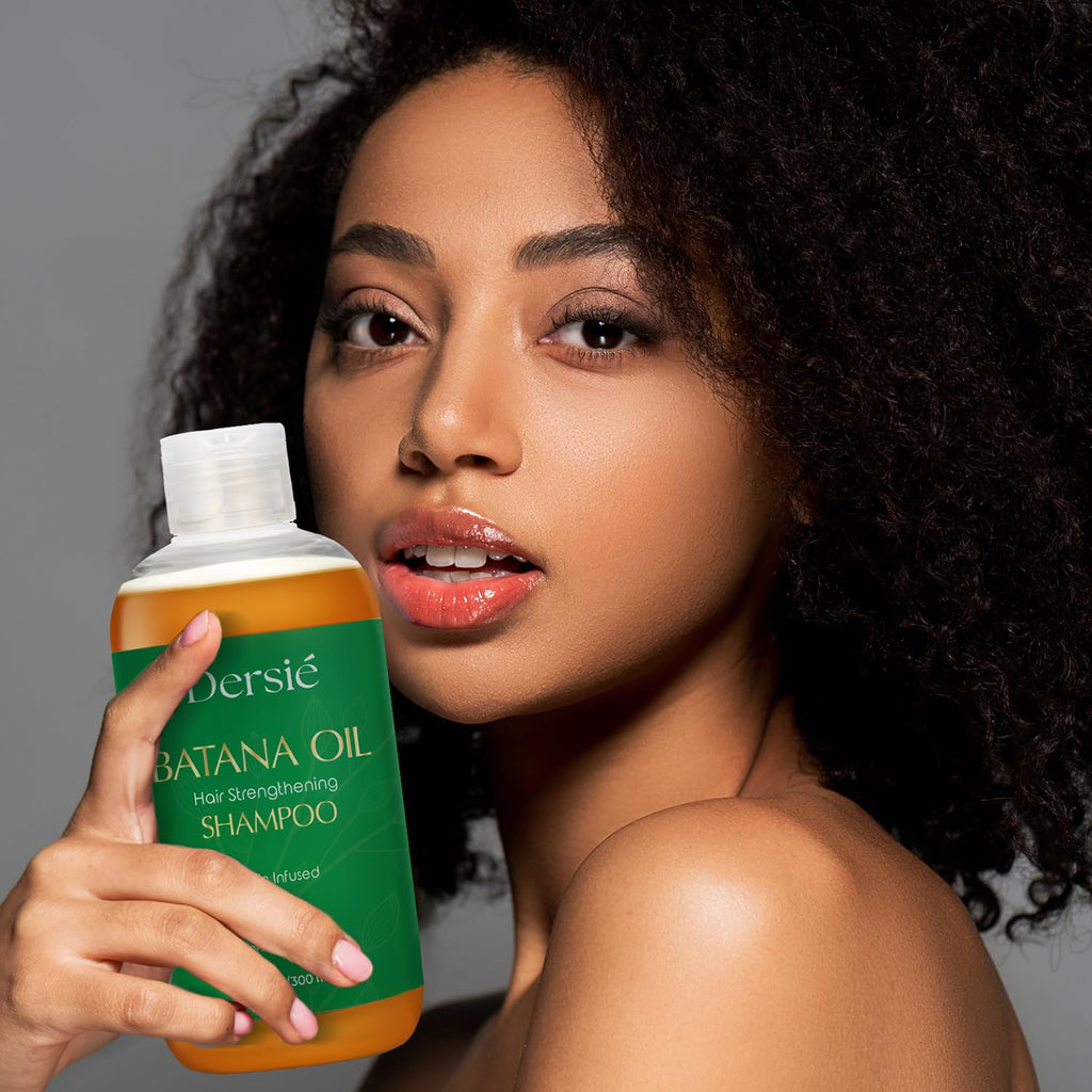 Dersie Batana Oil Shampoo – 10 fl oz for Natural Hair Growth & Nourishment