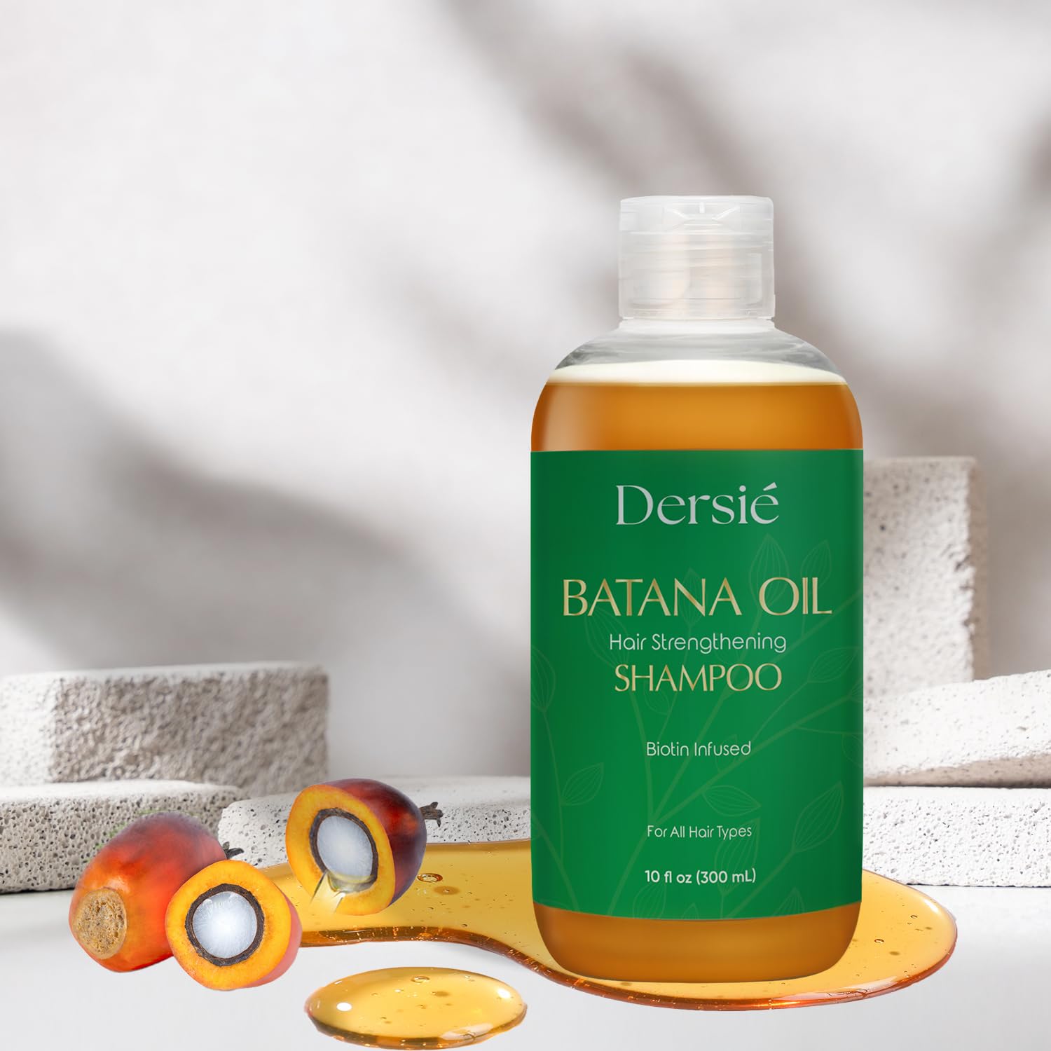 Dersie Batana Oil Shampoo – 10 fl oz for Natural Hair Growth & Nourishment
