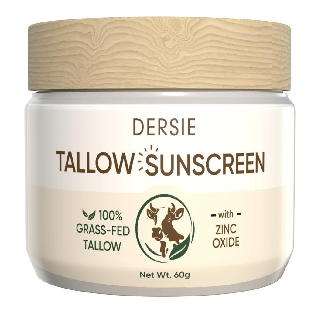 Dersie Beef Tallow Sunscreen with Zinc Oxide – Non-Greasy, Water-Resistant Sun Balm