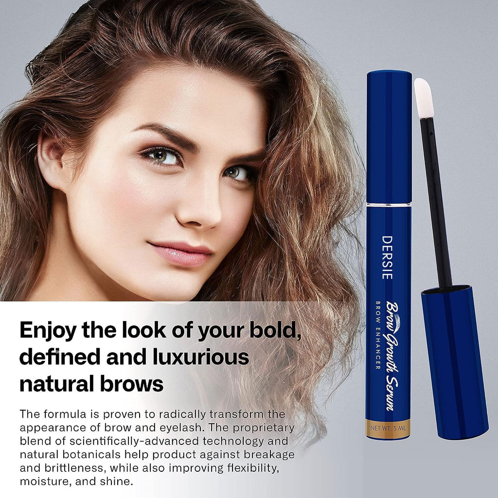 Dersie Eyebrow Growth Serum – 0.17 Fl Oz x 2 Pack | Brow Serum for Fuller Brows