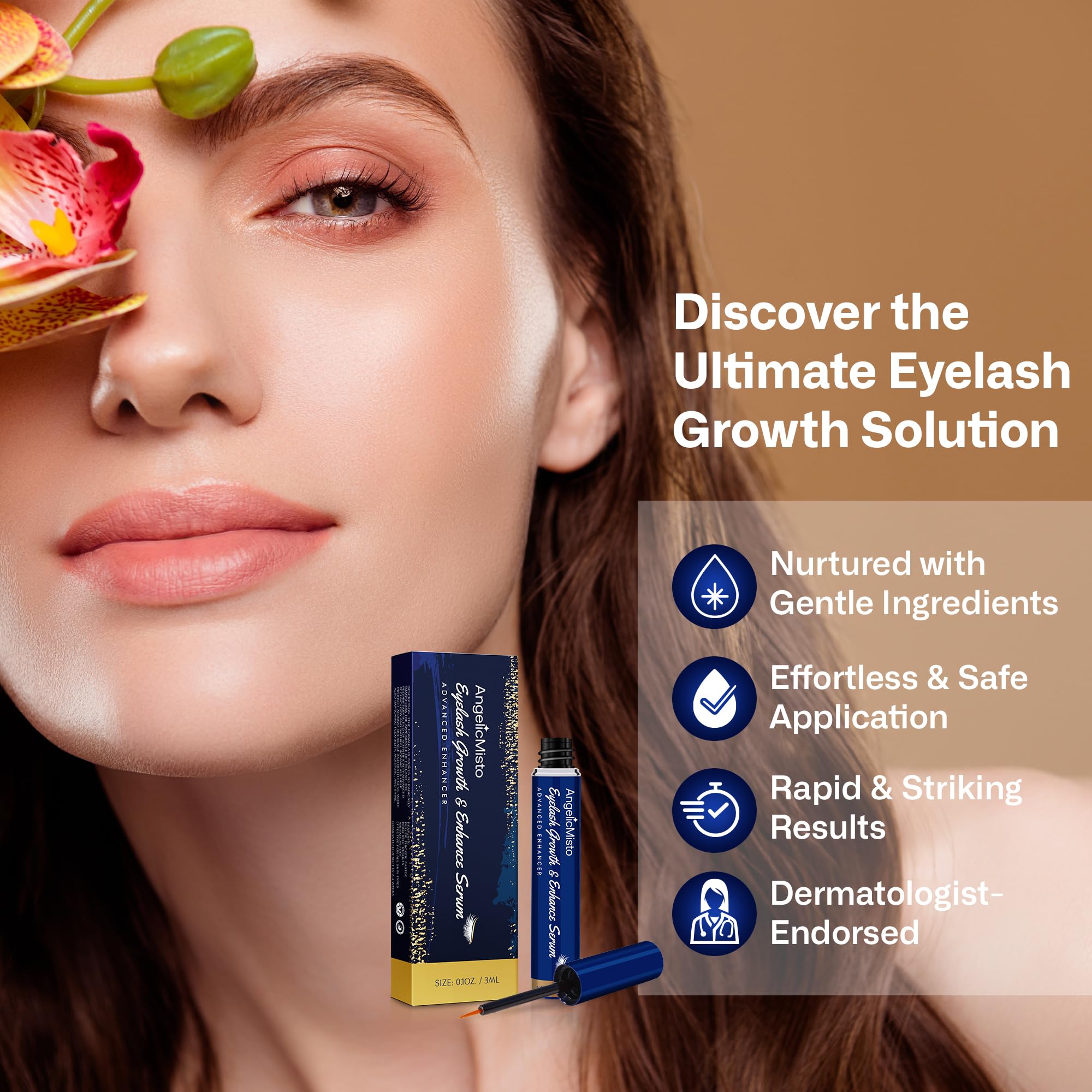 Dersie Eyelash Growth Serum – Grow Lashes in 4 Weeks, 3ML