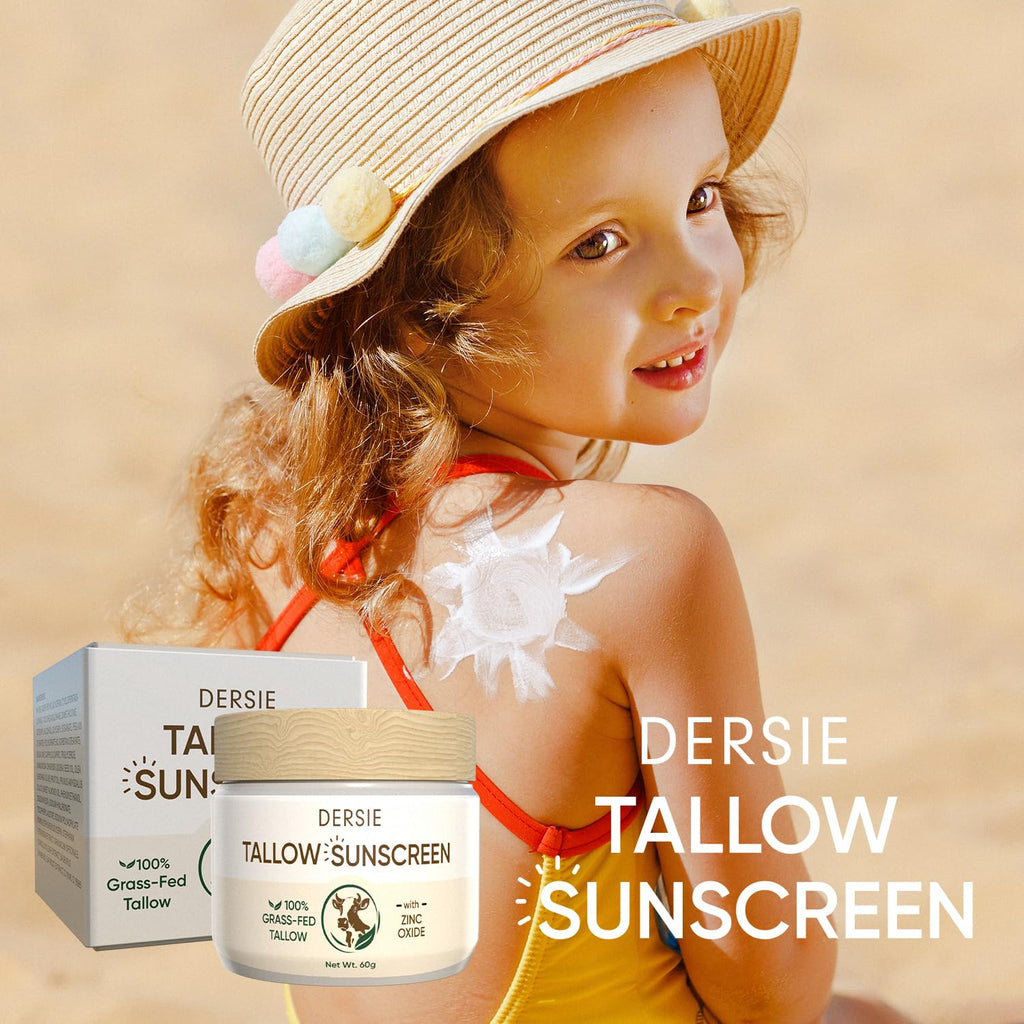 Dersie Beef Tallow Sunscreen with Zinc Oxide – Non-Greasy, Water-Resistant Sun Balm