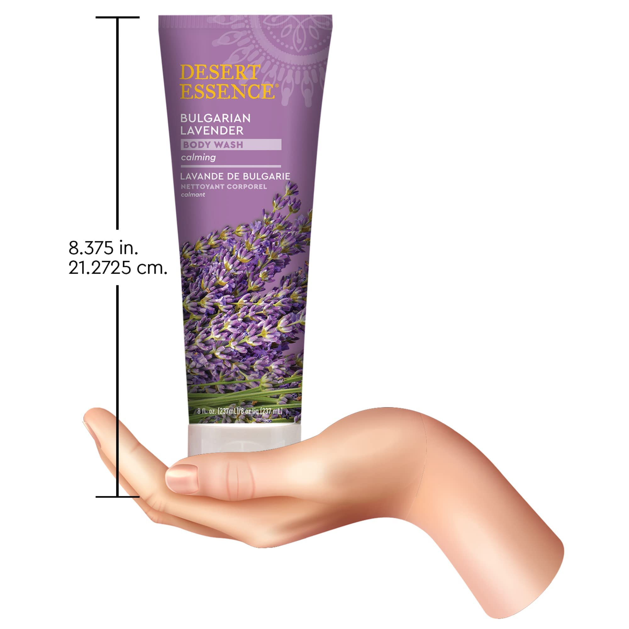 Desert Essence Bulgarian Lavender Body Wash – Gentle Cleansing and Soothing Skin (8 fl oz)