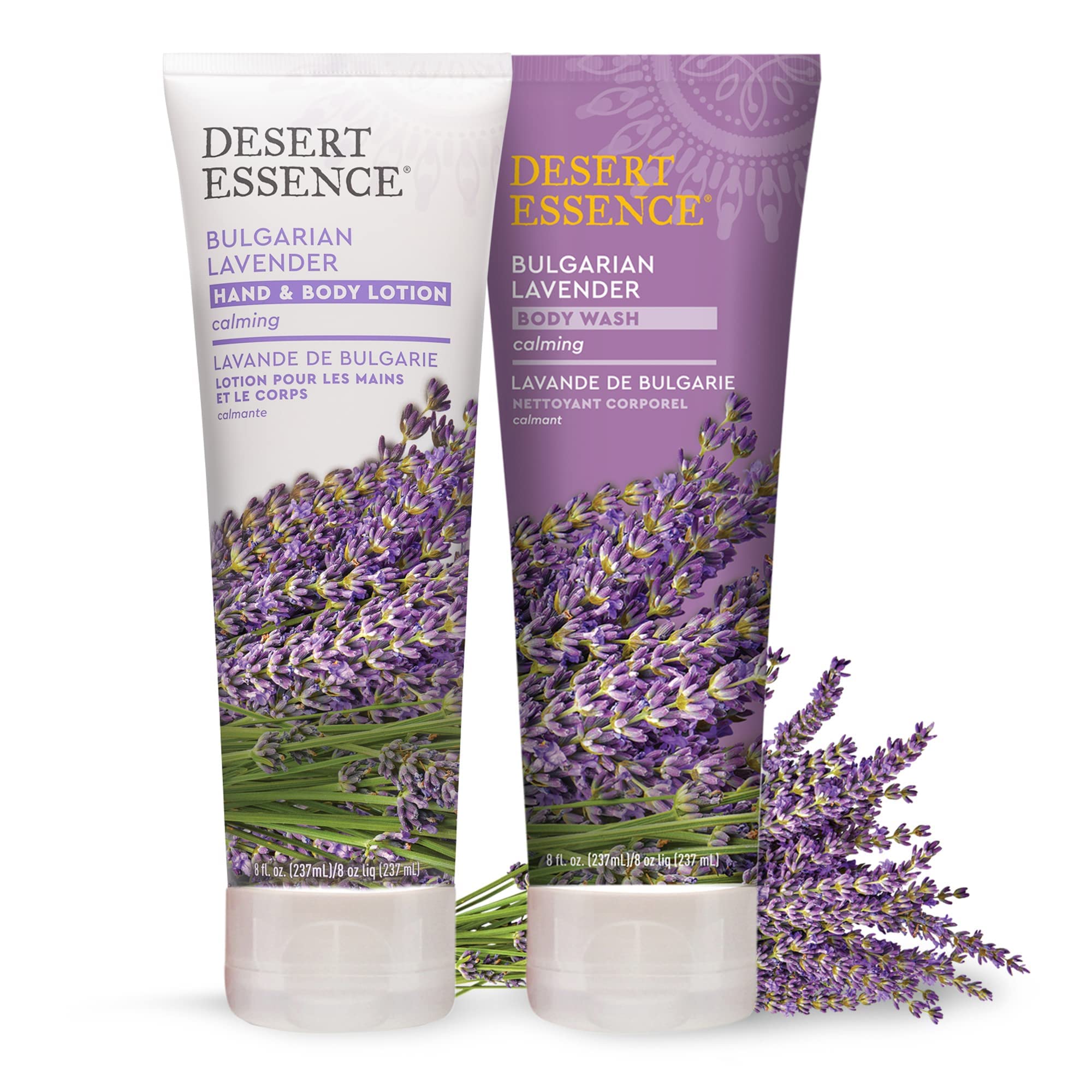 Desert Essence Bulgarian Lavender Body Wash – Gentle Cleansing and Soothing Skin (8 fl oz)