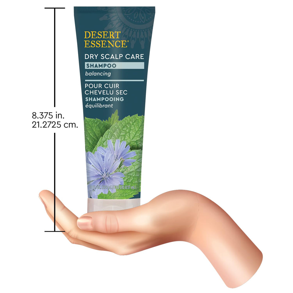 Desert Essence Dry Scalp Care Shampoo – Hydrate, Balance & Strengthen Hair | 8 Fl Oz