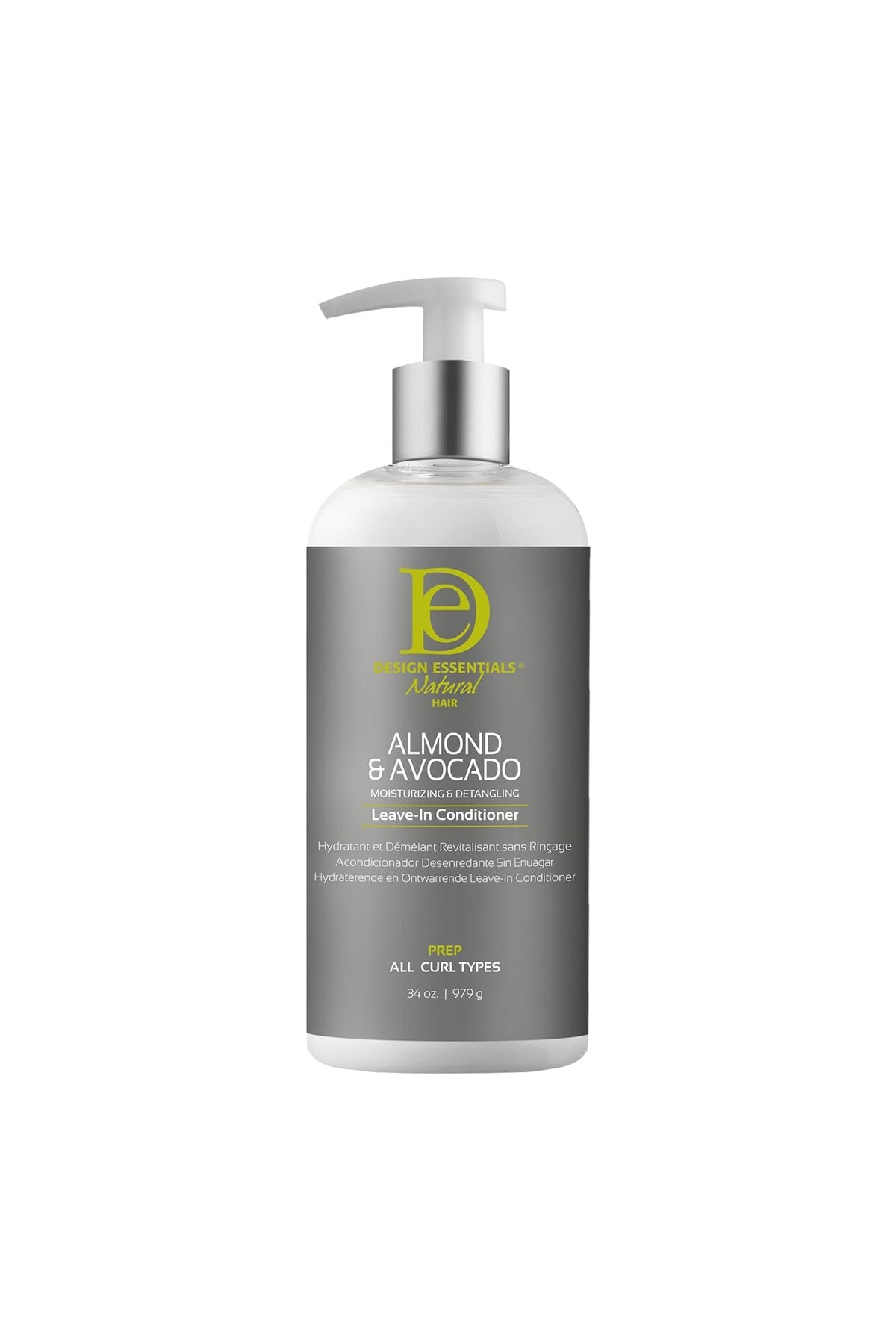 Design Essentials Almond & Avocado Leave-In Conditioner for Curly Hair – 34 oz