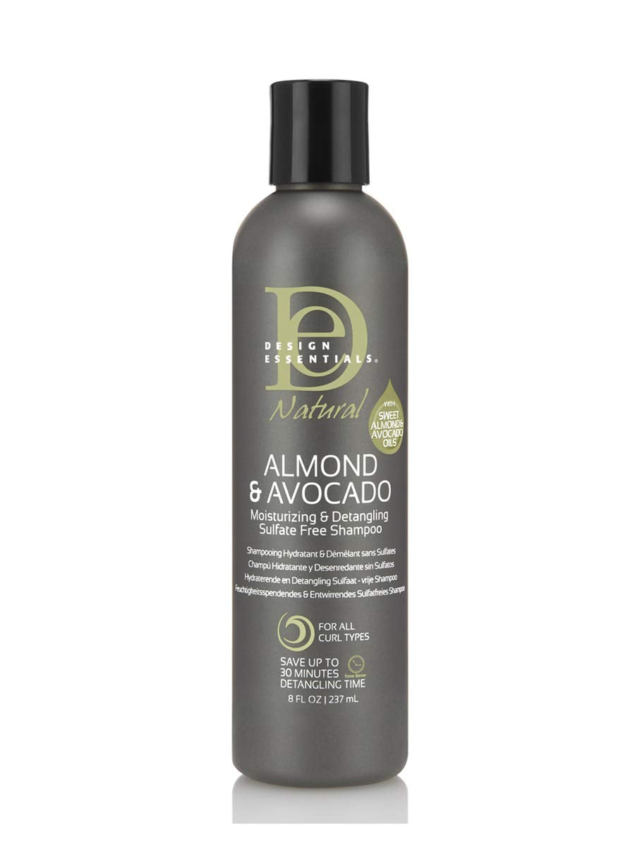 Design Essentials Almond & Avocado Moisturizing Detangling Shampoo – Sulfate-Free, 12 oz