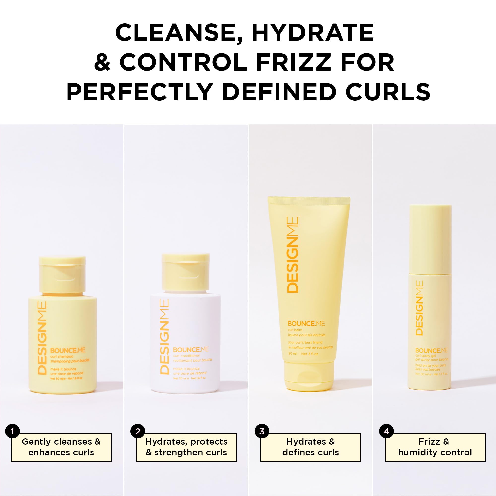 DESIGNME Bounce.ME Curl Kit | Holiday Gift Set for Defined, Hydrated Curls