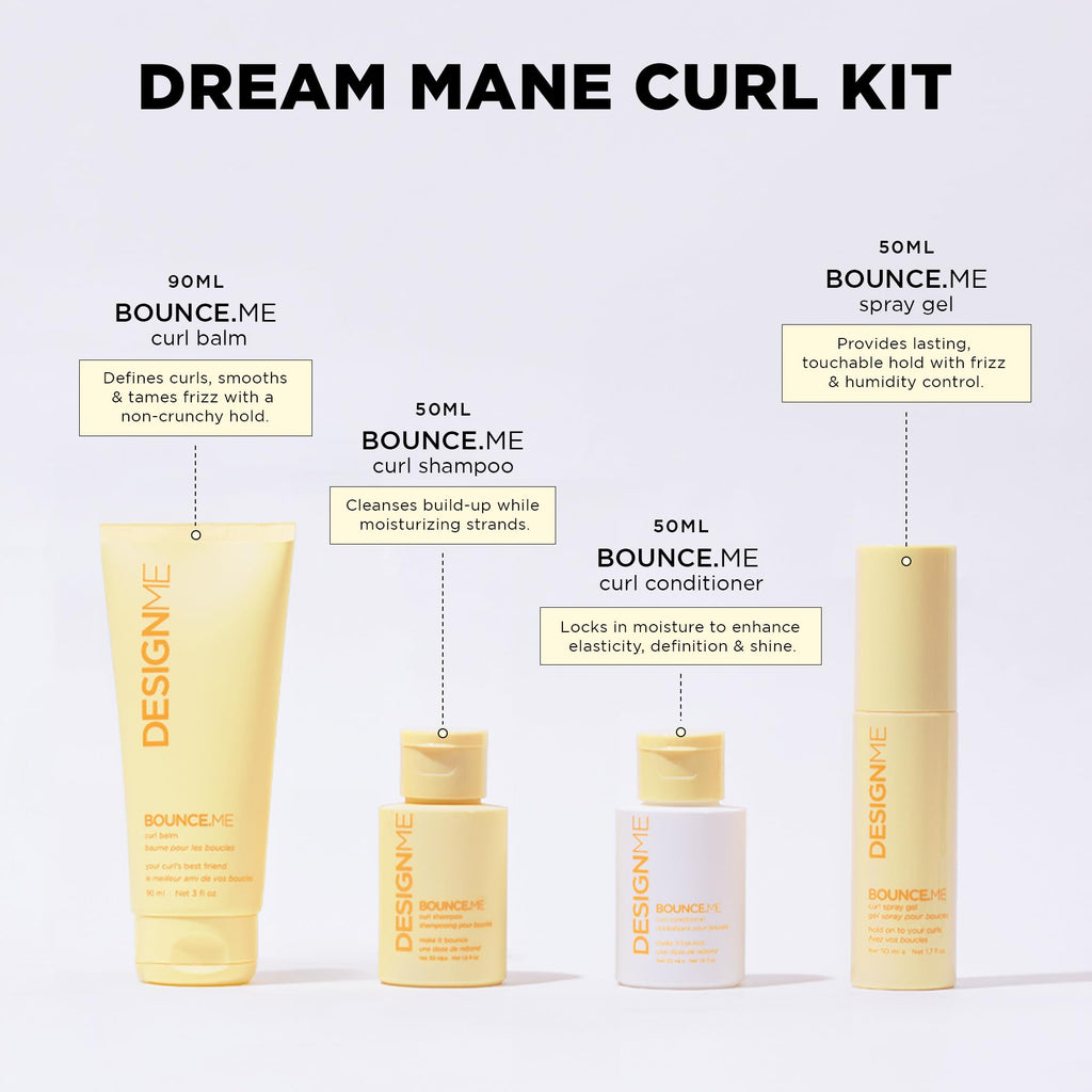 DESIGNME Bounce.ME Curl Kit | Holiday Gift Set for Defined, Hydrated Curls