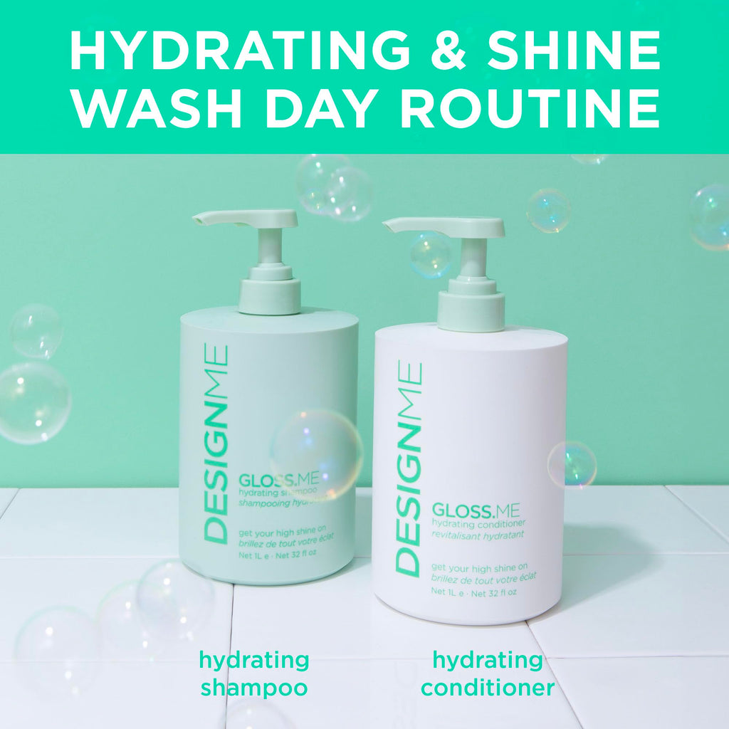 GLOSS.ME Hydrating Shampoo by DESIGNME | Hemp & Argan Oil for Softness & Shine | Color-Safe