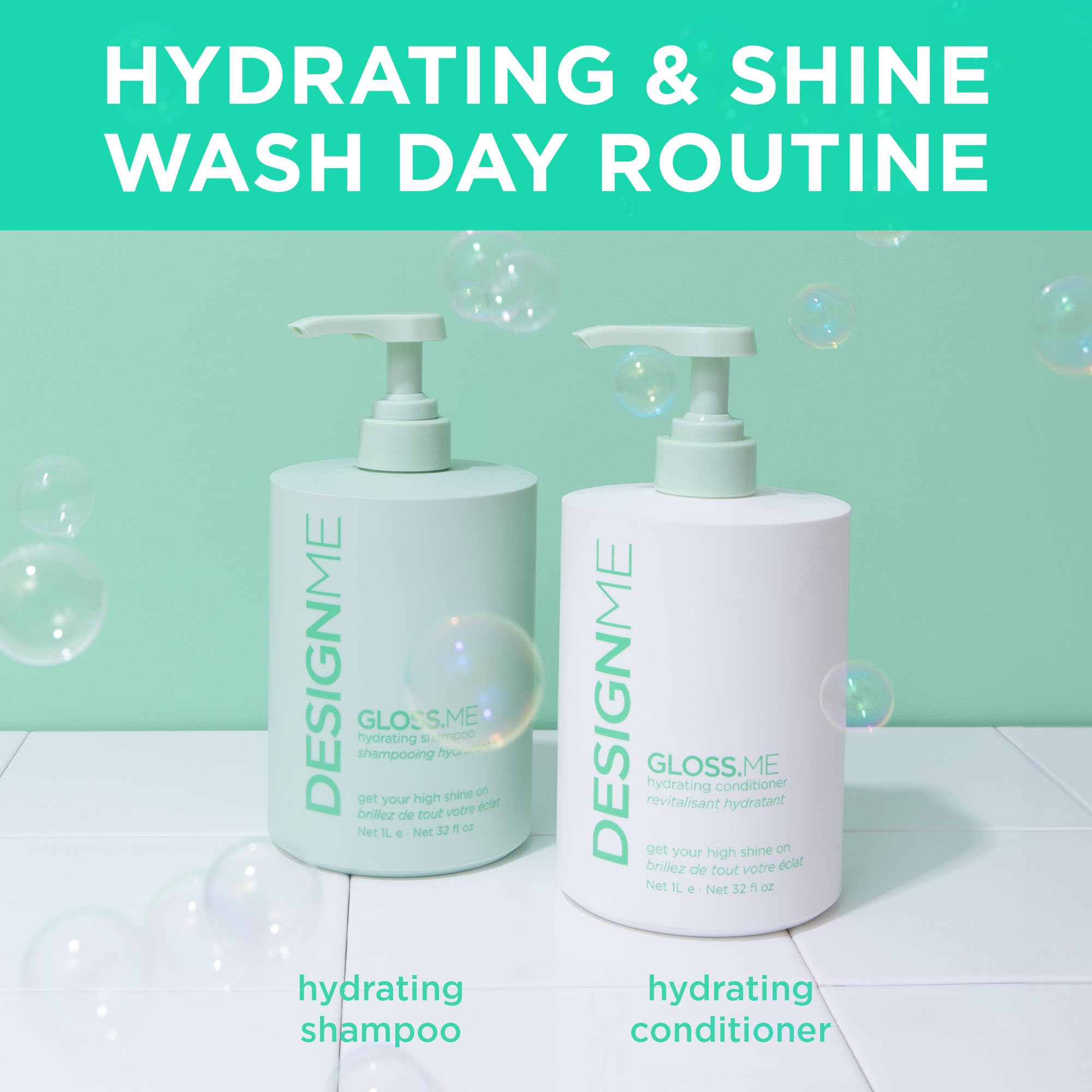 GLOSS.ME Hydrating Shampoo by DESIGNME | Hemp & Argan Oil for Softness & Shine | Color-Safe