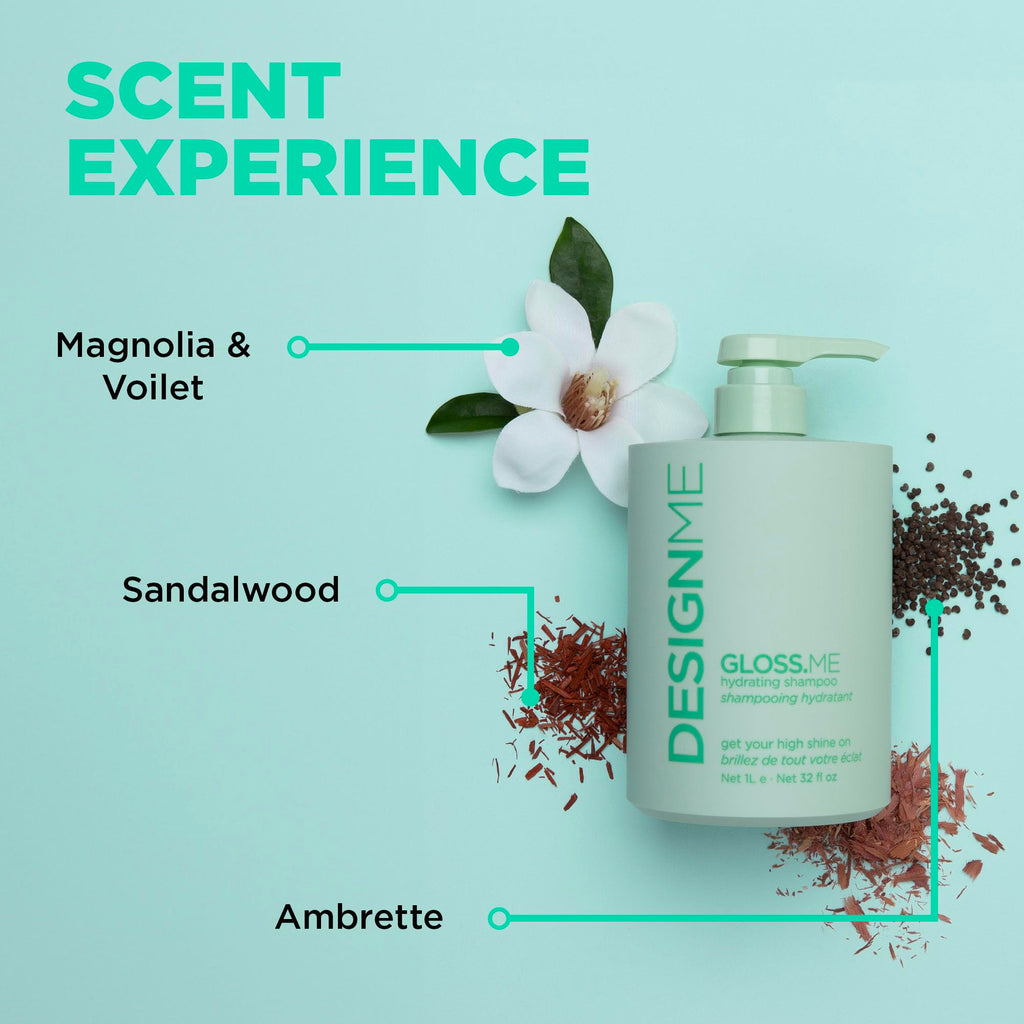 GLOSS.ME Hydrating Shampoo by DESIGNME | Hemp & Argan Oil for Softness & Shine | Color-Safe