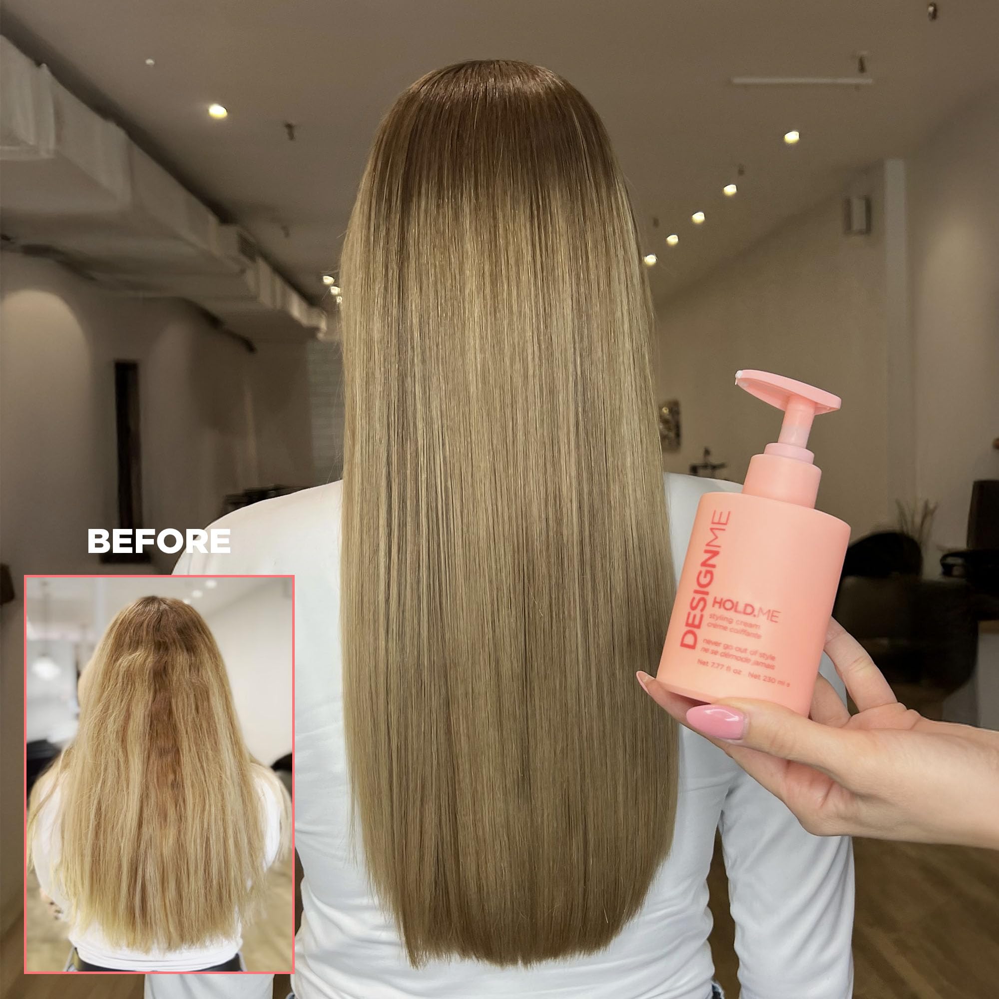 Design.Me HOLD.ME Styling Cream | Hydrating Hair Smoothing for Blowouts & Sleek Looks
