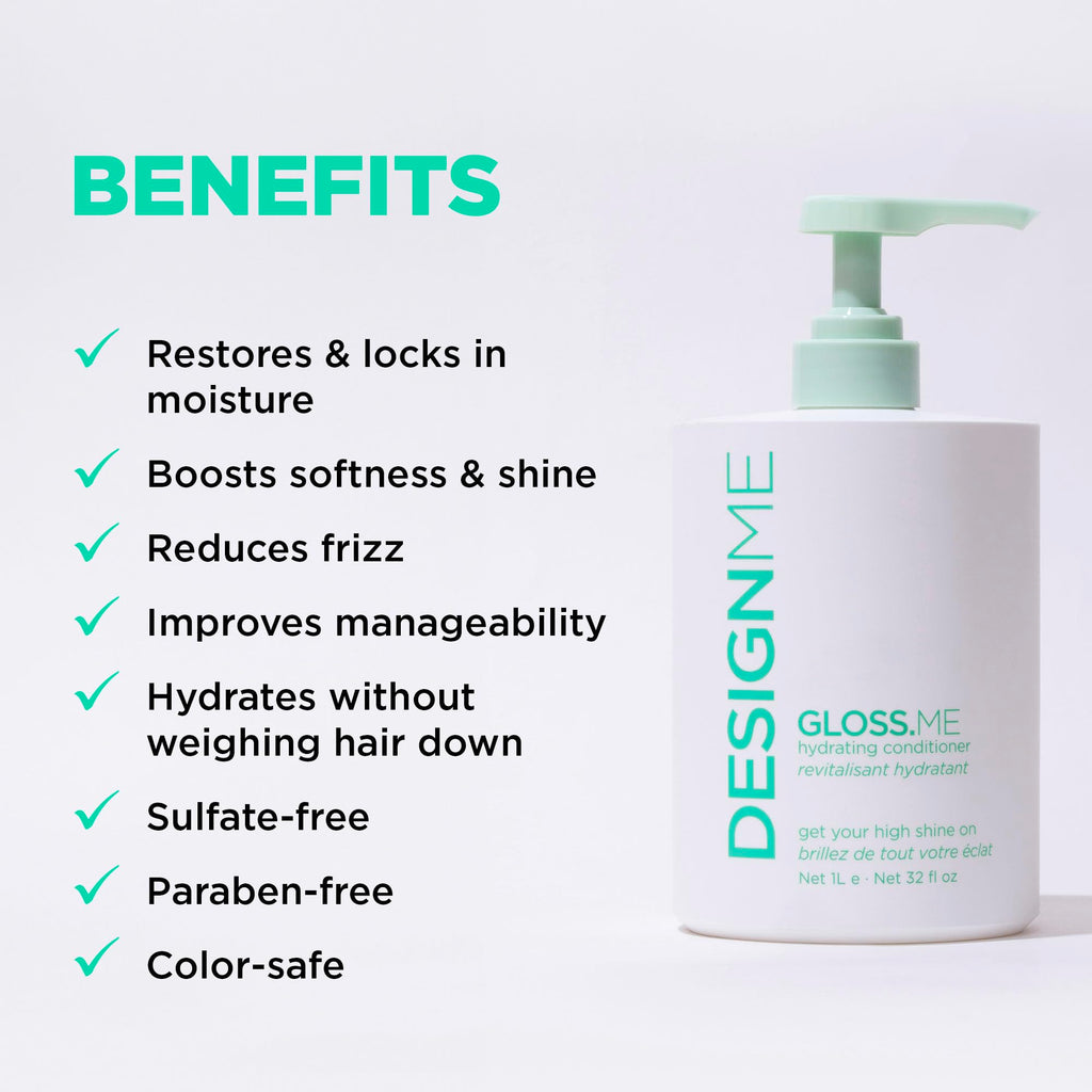 Design.Me Hydrating Conditioner - 32 Fl Oz - Hemp & Argan Oil for Damaged Hair - Color Safe