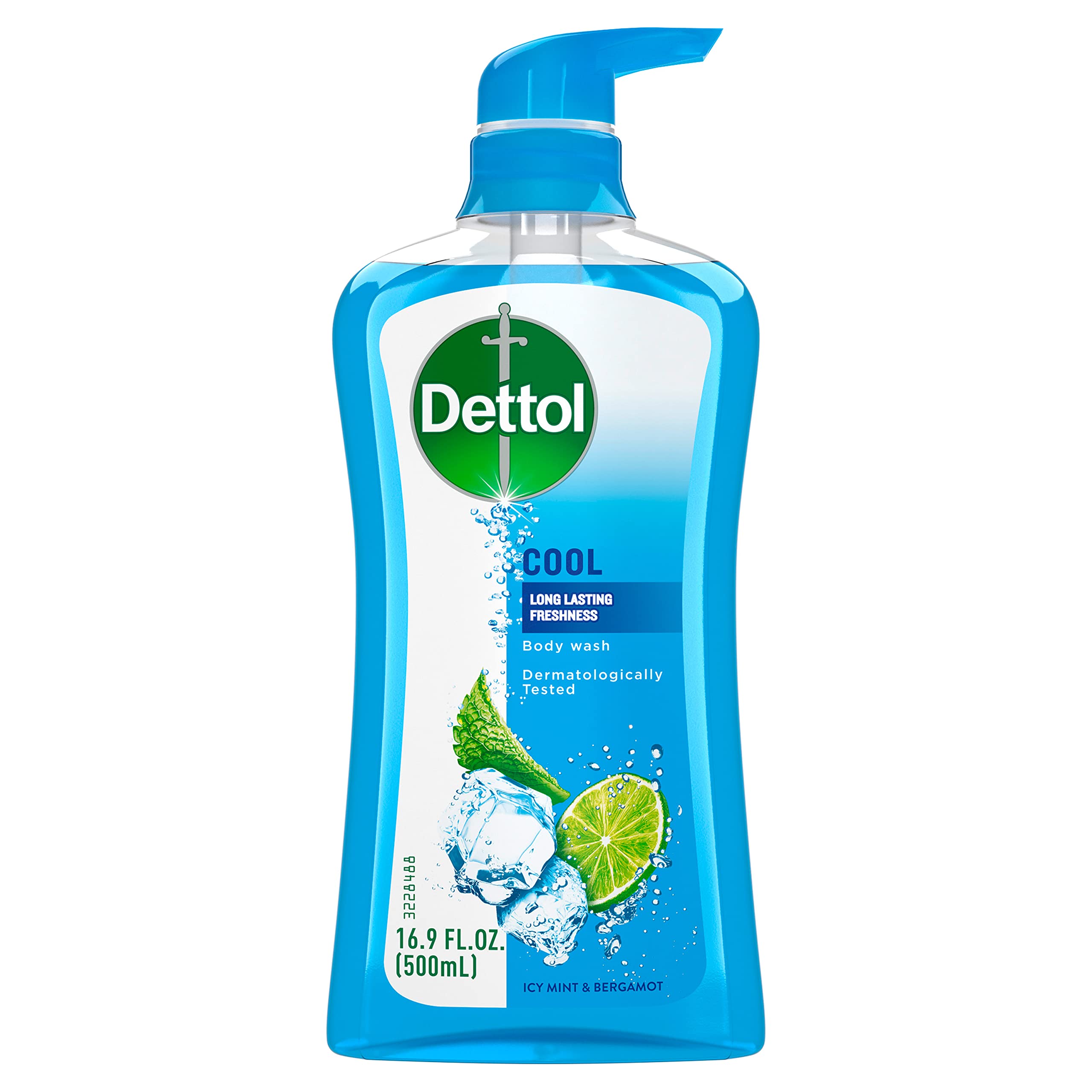 Dettol Cool Body Wash with Mint & Bergamot – Long-Lasting Freshness, 16.9 oz