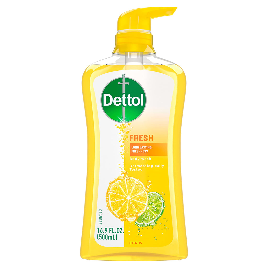 Dettol Fresh Body Wash – Yuzu Citrus Scent, 16.9 oz