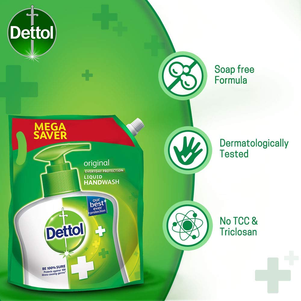 Dettol Liquid Hand Wash Refill Original – 1500 ml | Easy Top-Up