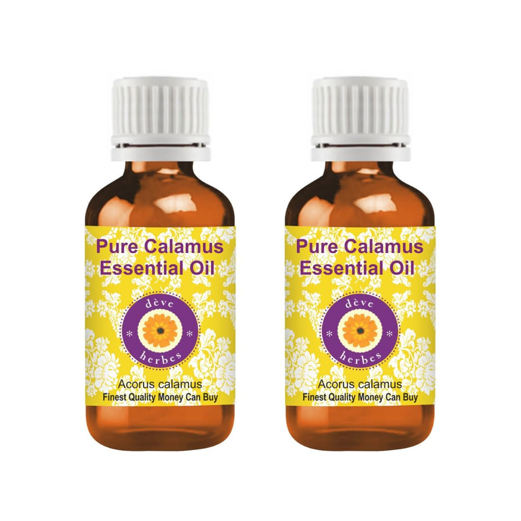 dève herbes Calamus Essential Oil (Acorus Calamus) – Pure, Lightweight, Non-Greasy, Steam Distilled 15ml x 2