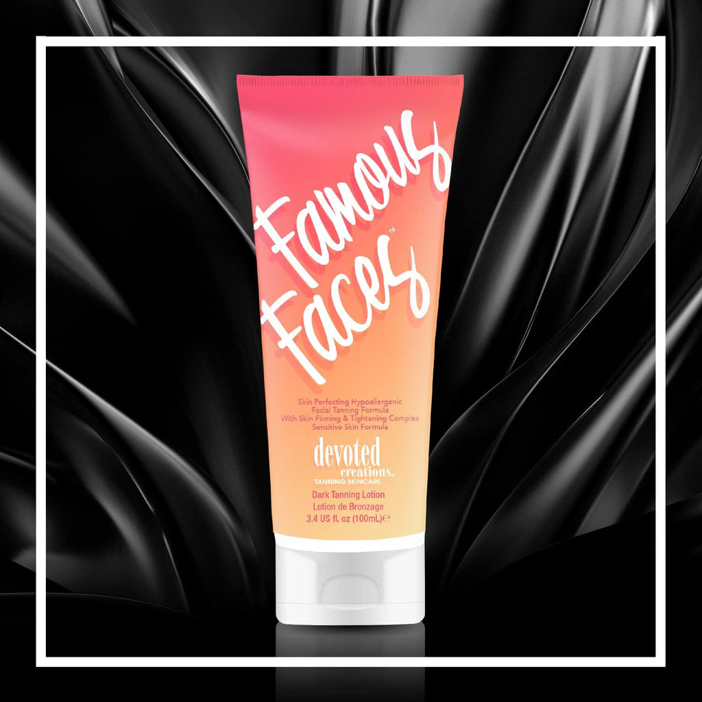 Devoted Creations Famous Faces Skin Perfecting Hypoallergenic Facial Tanning Lotion – 3.4 oz