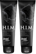 Devoted Creations H.I.M. Black Edition Tan Lotion Bronzer – Oil Absorbing, Quick Penetrating (8.5 oz) Pack of 2