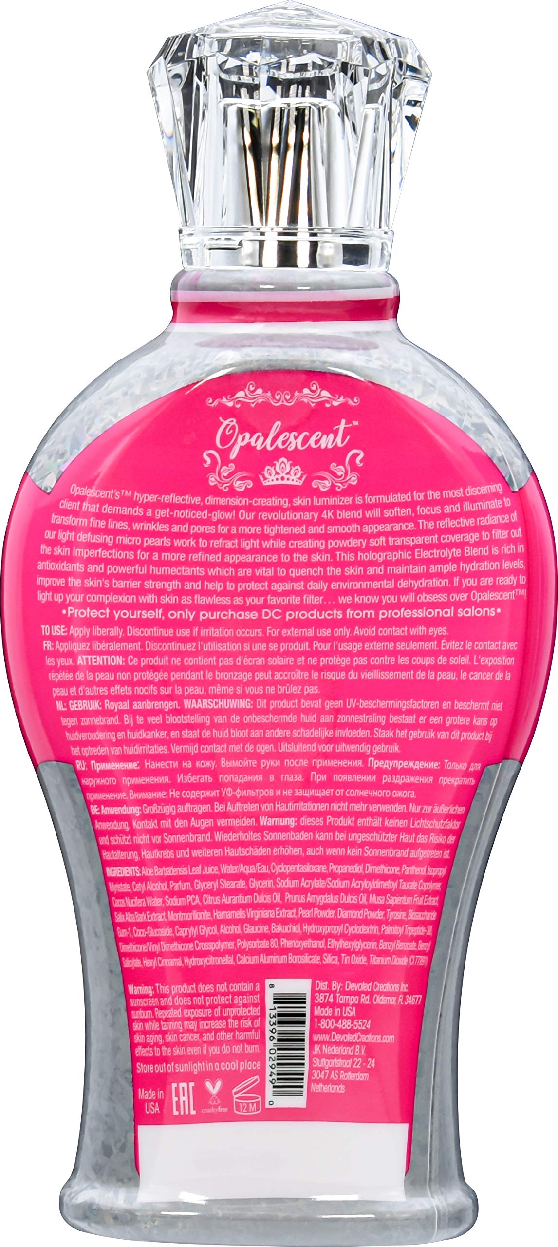 Devoted Creations Opalescent Tanning Lotion 12.25 oz – Holographic Shine & Fade Protection