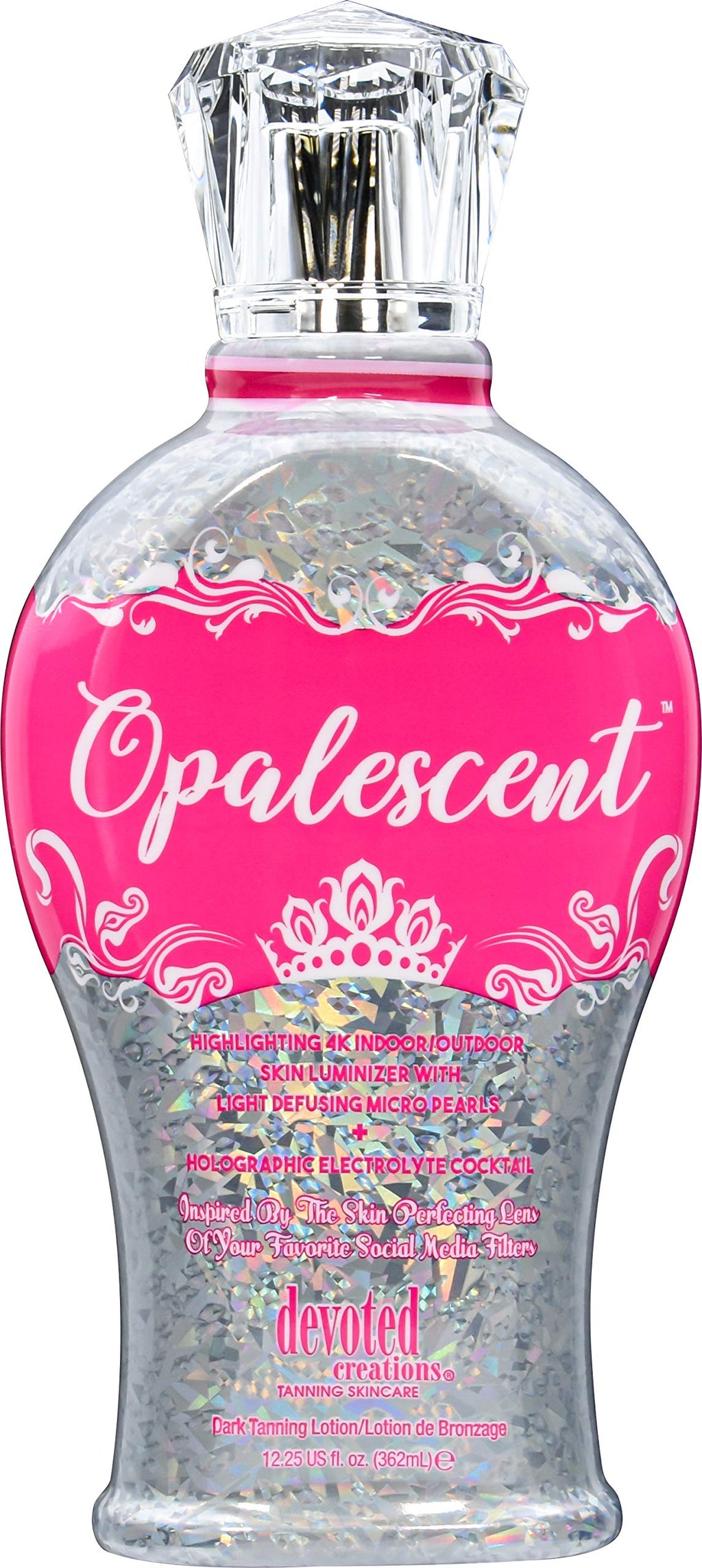 Devoted Creations Opalescent Tanning Lotion 12.25 oz – Holographic Shine & Fade Protection