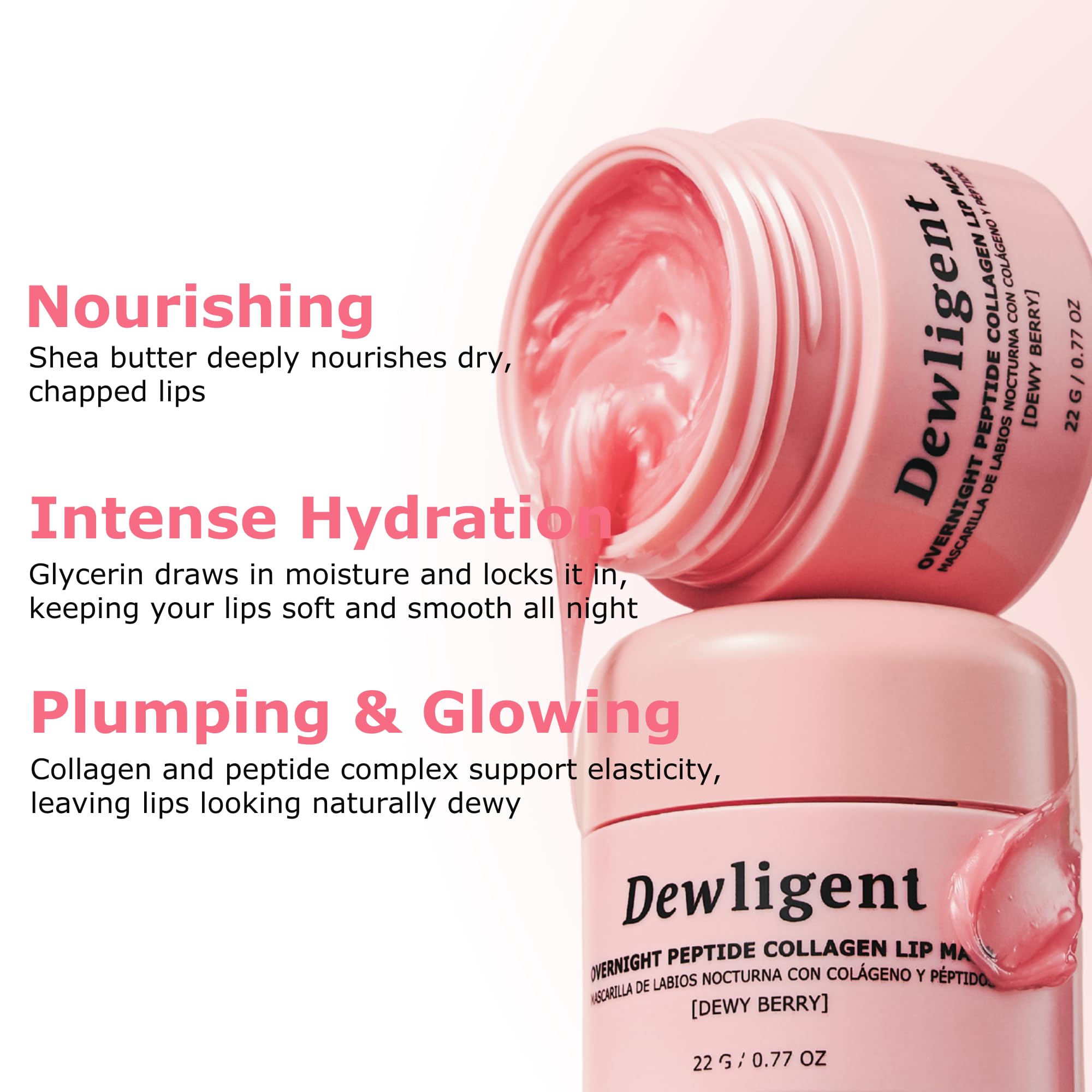Dewligent Overnight Peptide Collagen Lip Mask – Korean Sleeping Lip Treatment